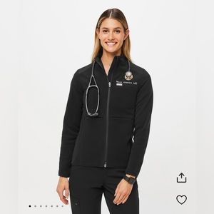 FIGS Women’s On-Shift Fleece Jacket in Black